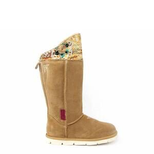 NEW SUPERLAMB women's mongol 19 tall boots in tan